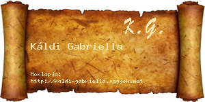 Káldi Gabriella névjegykártya