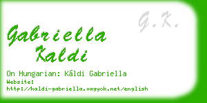 gabriella kaldi business card