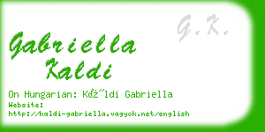 gabriella kaldi business card